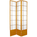 Handmade 84 Inch Double Cross Wood Rice Paper Shoji Screen China
