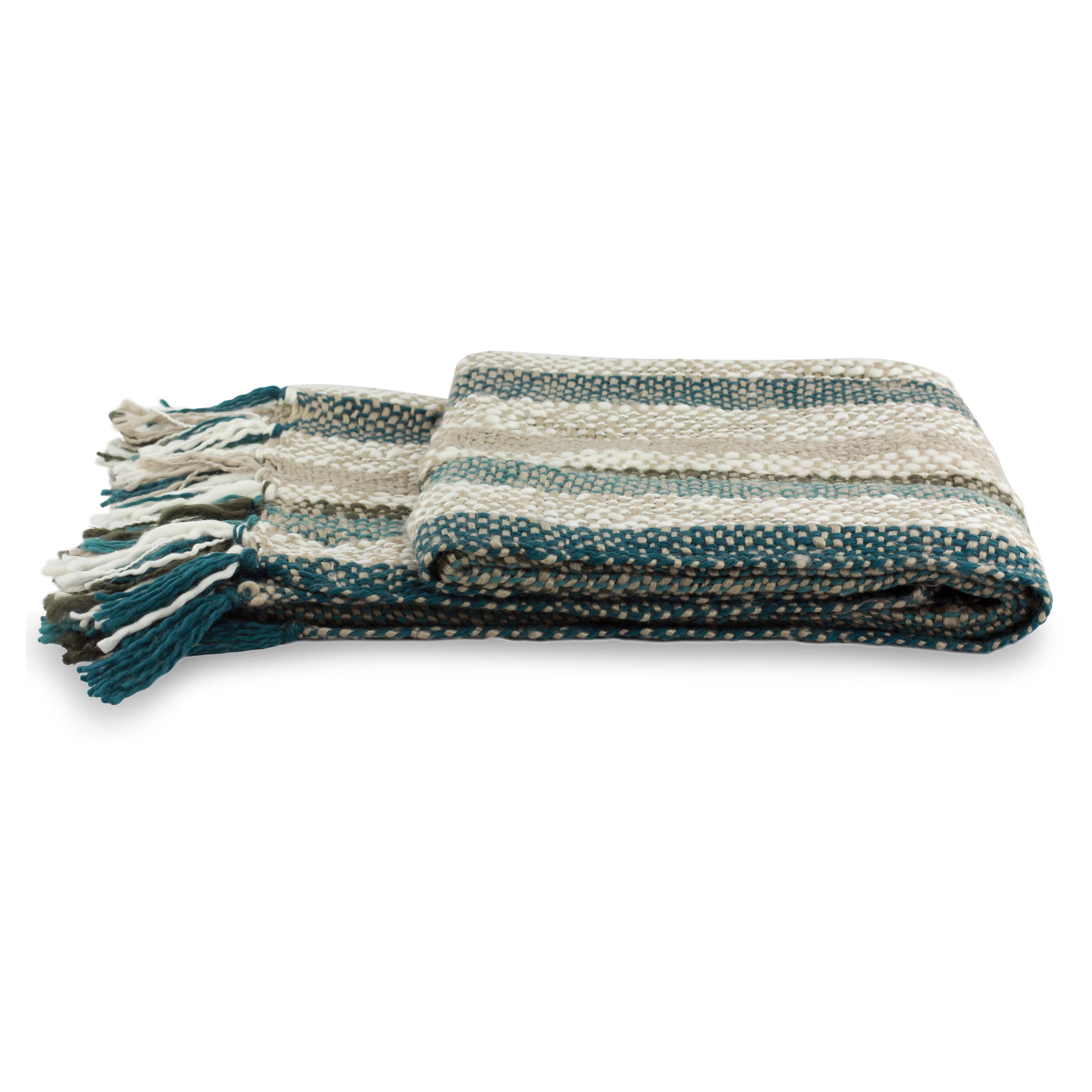 Handmade Acrylic Teal Kiss Throw India