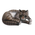 Handmade Adorable Grey Cat Wood Sculpture Indonesia