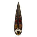 Handmade African Wood Helper King Mask Ghana Brown