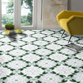 Agadir In Green Grey Black Handmade 8X8 In Morrocan Tile Pack 12