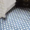 Amlo In White And Blue Handmade 8X8 In Moroccan Tile Pack 12