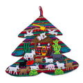 Handmade Andean Christmas Tree Applique Wall Hanging Peru 31 X 20 X 4