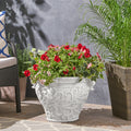 Handmade Antique White Indoor Outdoor Planter For Flowers And Plants