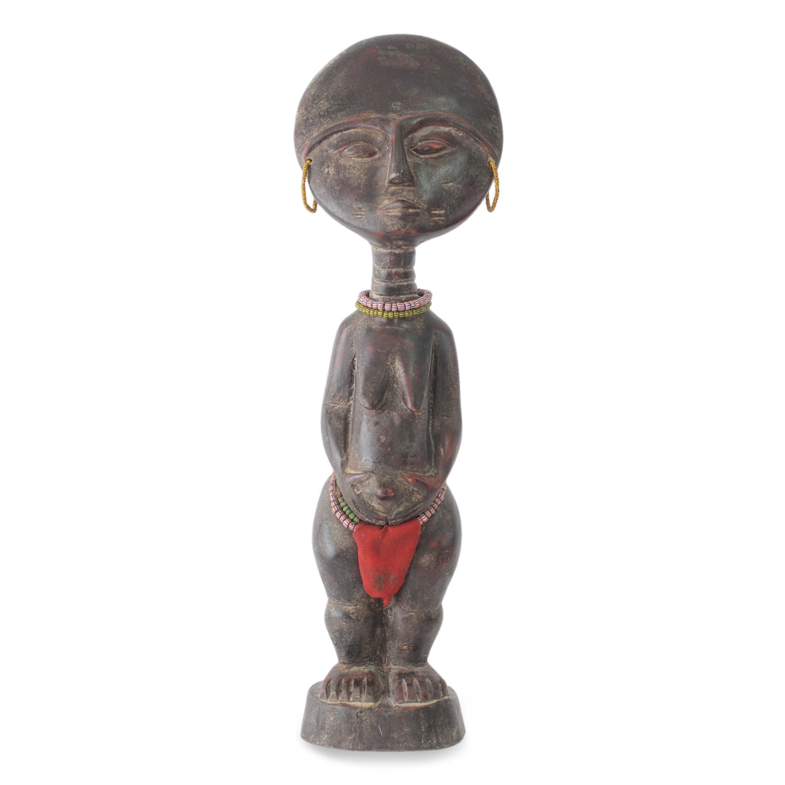 Handmade Ashanti Figure Wood Fertility Doll Ghana