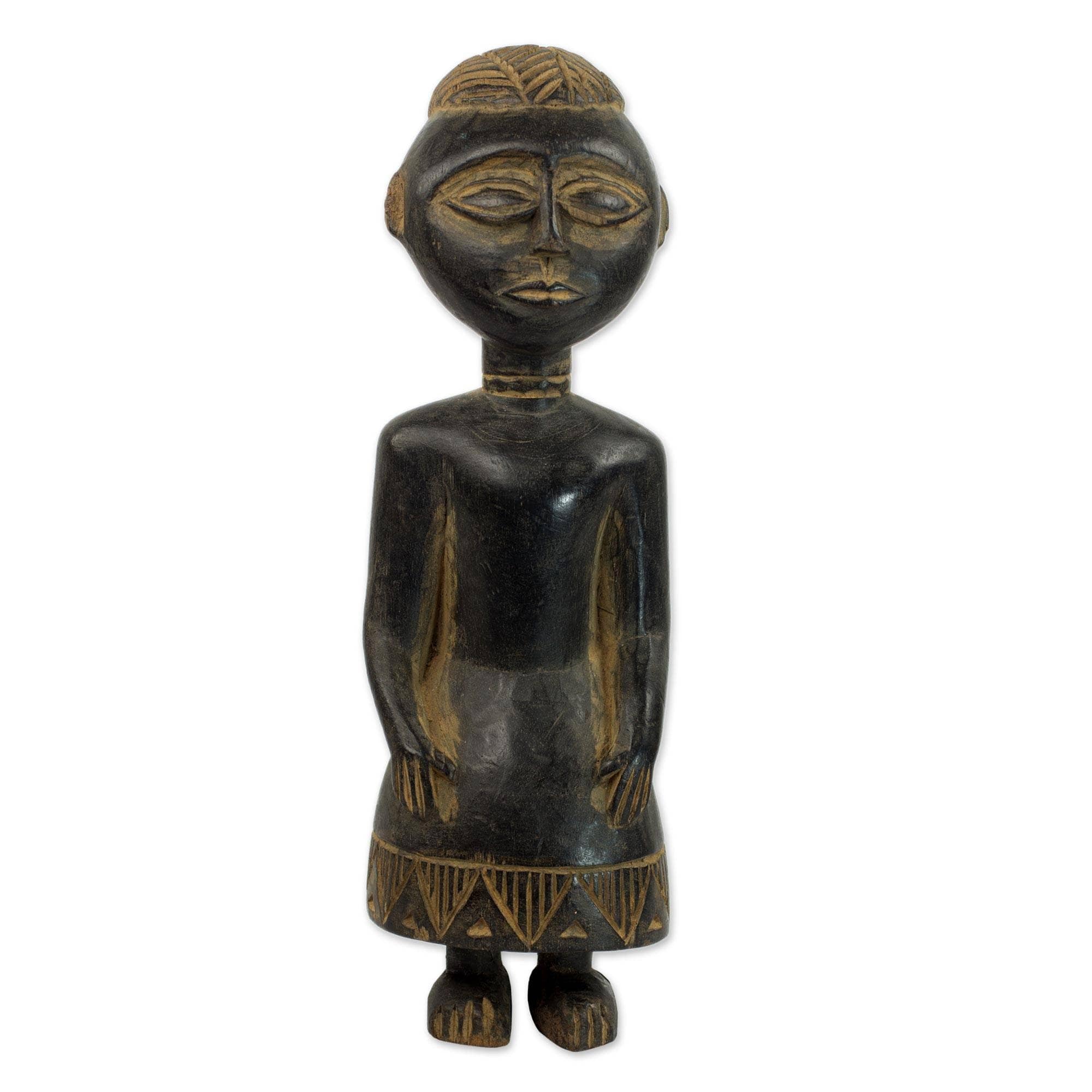Handmade Ashanti Poise Wood Sculpture Ghana