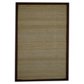 Handmade Asian Hand Woven Blue White Rayon From Bamboo Rug 2 X 3
