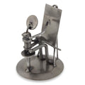 Handmade Auto Part Sculpture Rustic Artist At Work Mexico
