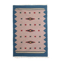 Handmade Azure Melody Wool Dhurrie Rug India Big
