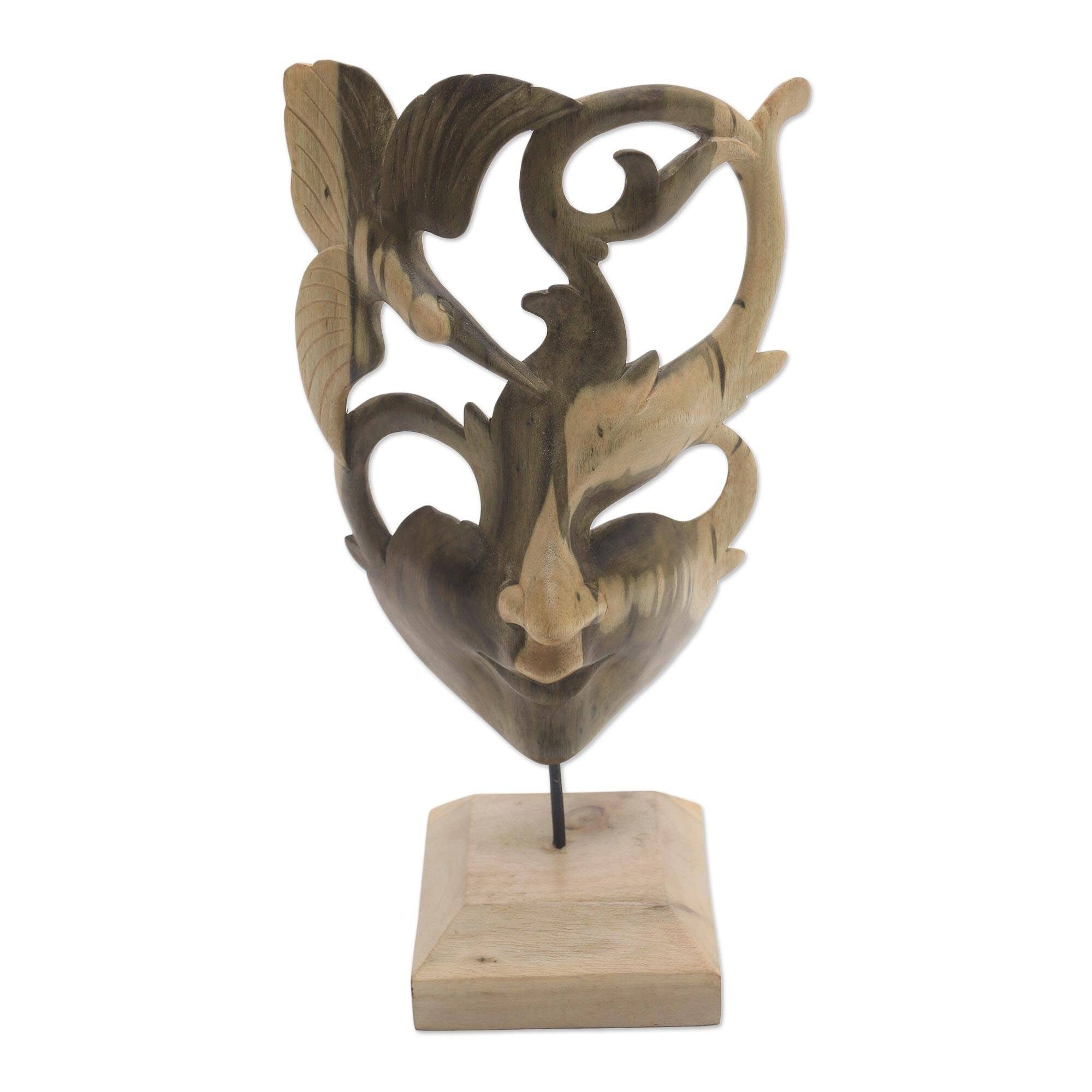 Handmade Balinese Dancer Wood Mask Indonesia