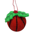 Handmade Basketball Felt Ornament Nepal