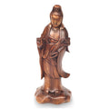 Handmade Beautiful Kwan Im Wood Statuette Indonesia 37 X 19 X 14