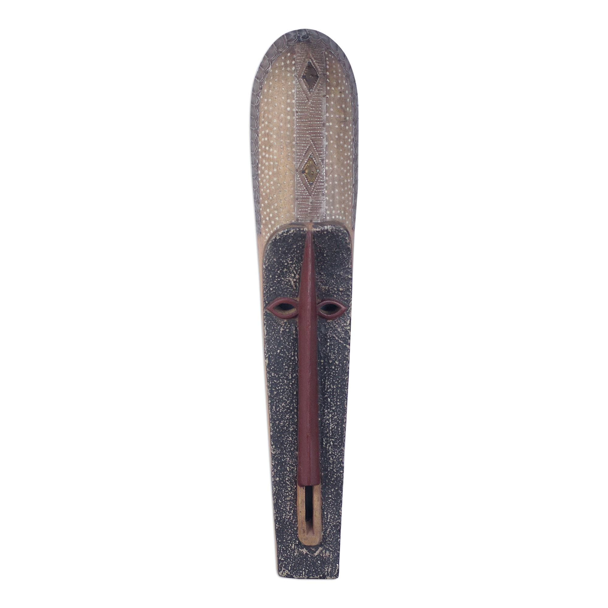 Handmade Beautiful Nketiabah African Wood Mask Ghana