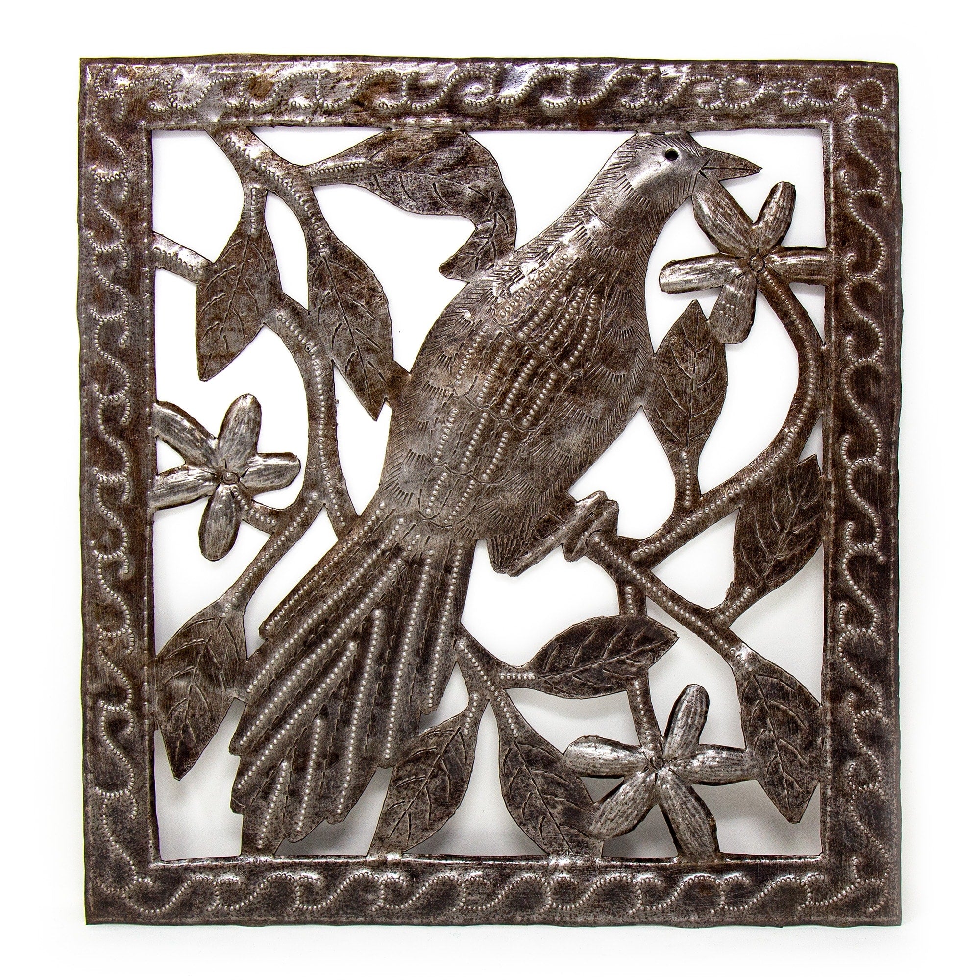 Handmade Bird Metal Wall Art Haiti