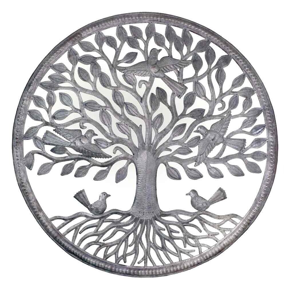 Handmade Birds On Roots Tree Of Life Wall Art Haiti
