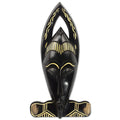 Handmade Blessed Face Wood Key Holder Ghana 41 X 23 X 15