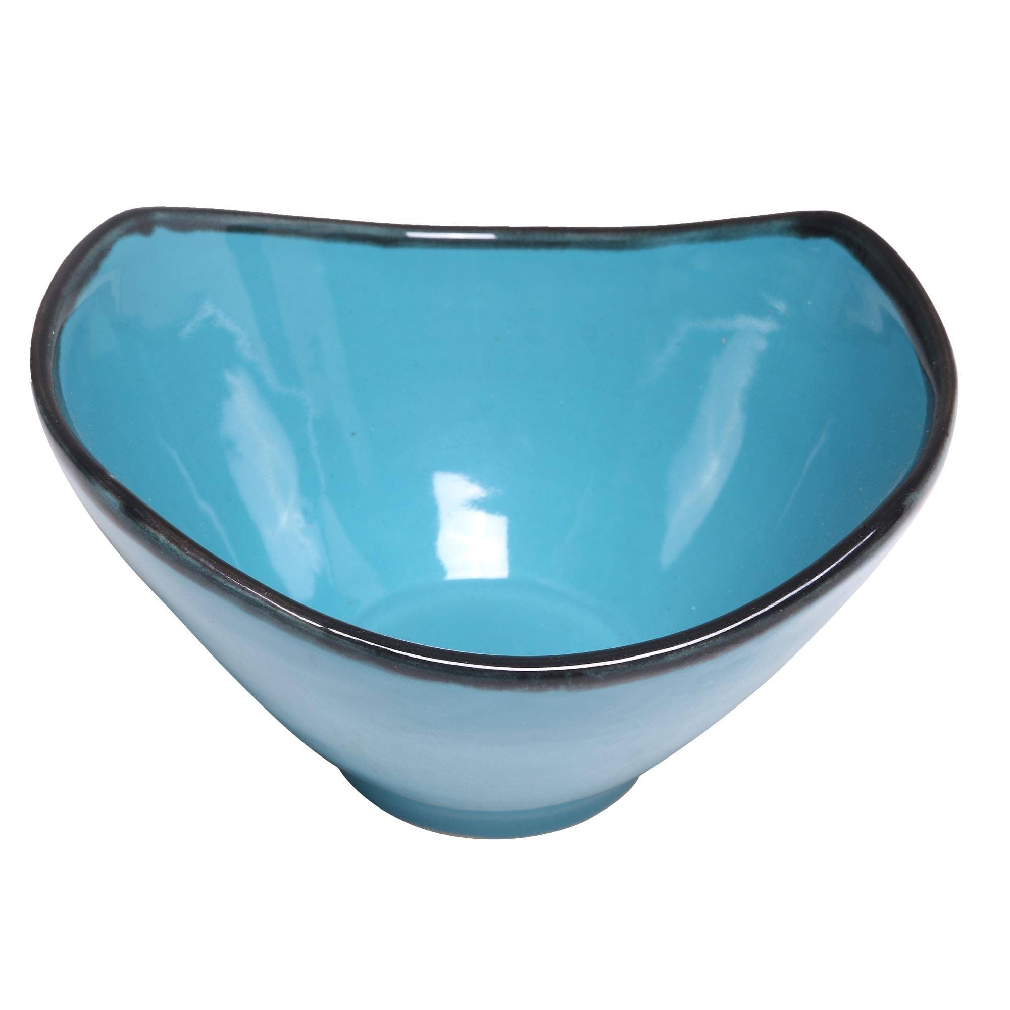 Handmade Blue Wave Ceramic Bowl Indonesia
