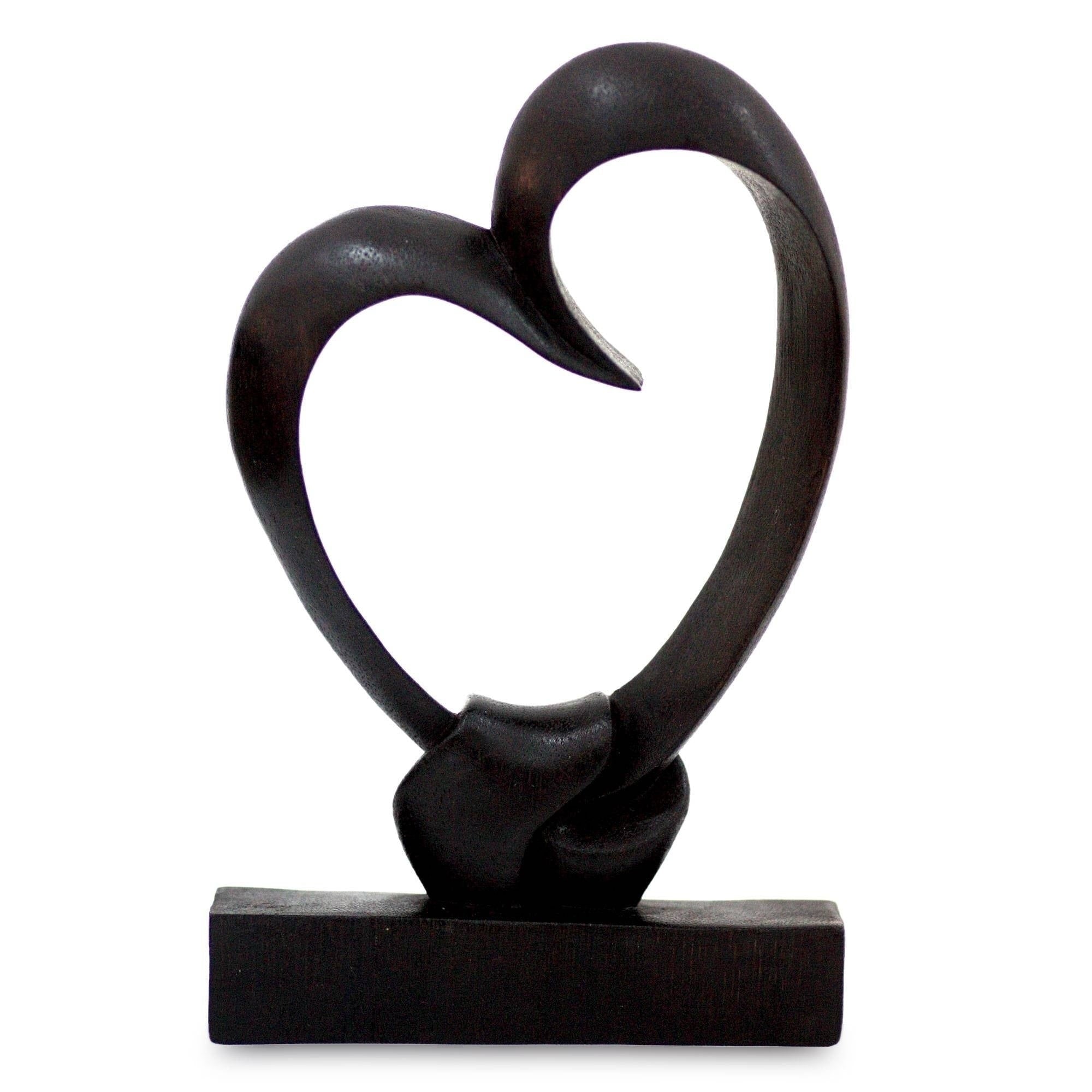 Handmade Wood Sculpture Bonds Of The Heart Indonesia
