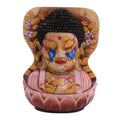 Handmade Buddha At One With Nature Wood Statuette Indonesia 29 X 22 X 15