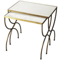 Handmade Butler Bacchus Marble Iron Nesting Tables India