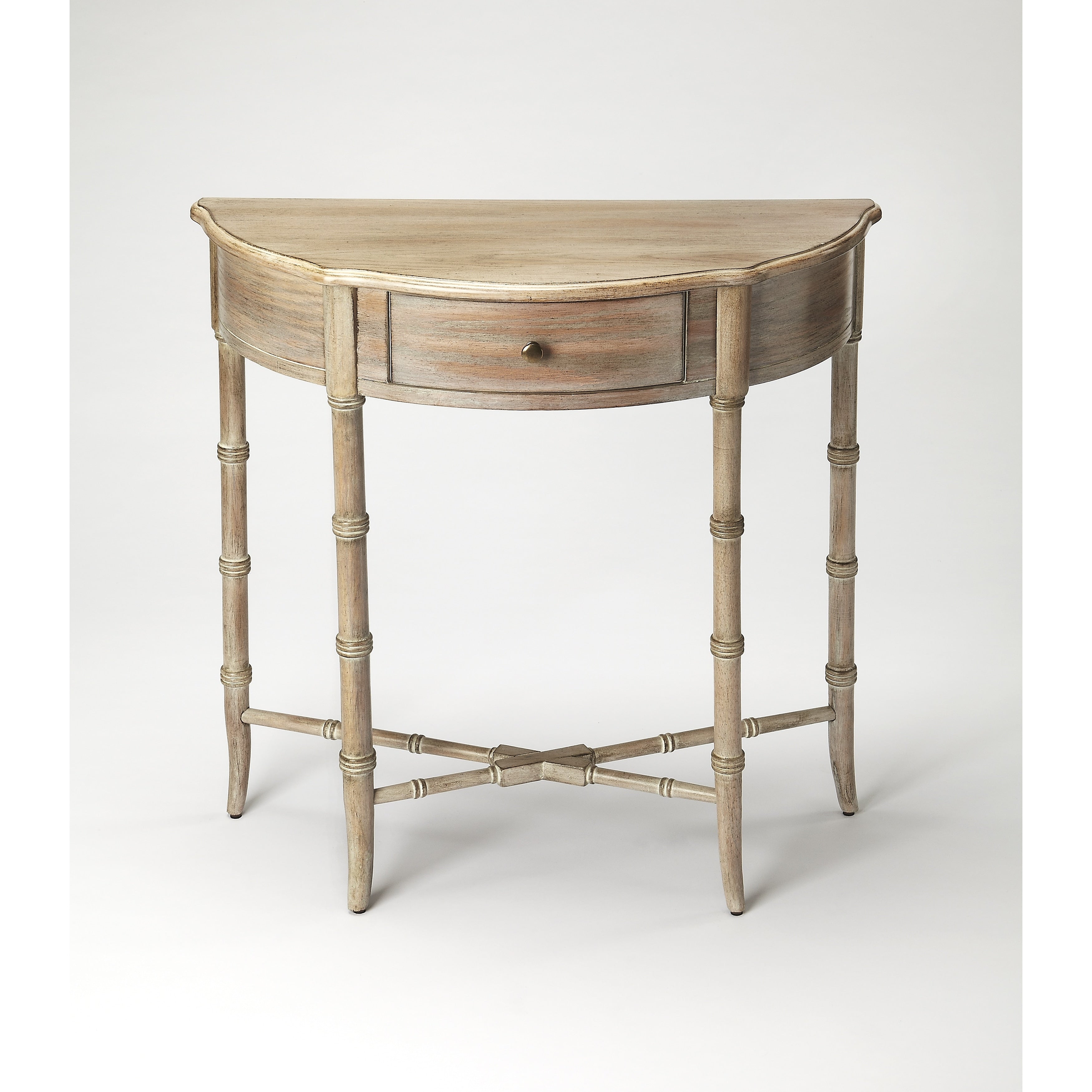 Handmade Butler Skilling Driftwood Demilune Console Table China