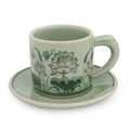 Handmade Butterflies Ceramic Demitasse Cup And Saucer Thailand