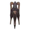 Handmade Butterfly Mask African Wood Mask West Africa Black Gold