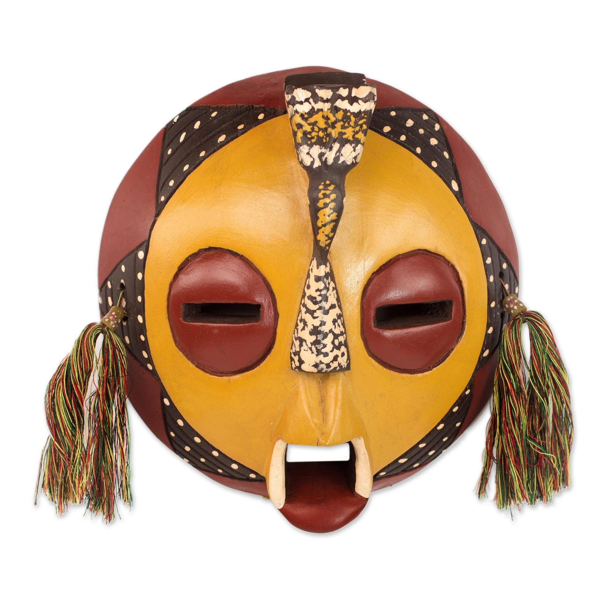Handmade Calm One African Wood Mask Ghana