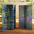 Handmade Canvas 6 Foot Water Lily Garden Monet Room Divider China 70.8 X 48