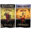 Handmade Canvas Double Sided Grapes And Cherries Room Divider China