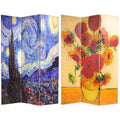 Handmade Canvas Double Sided Van Gogh Paintings Room Divider China