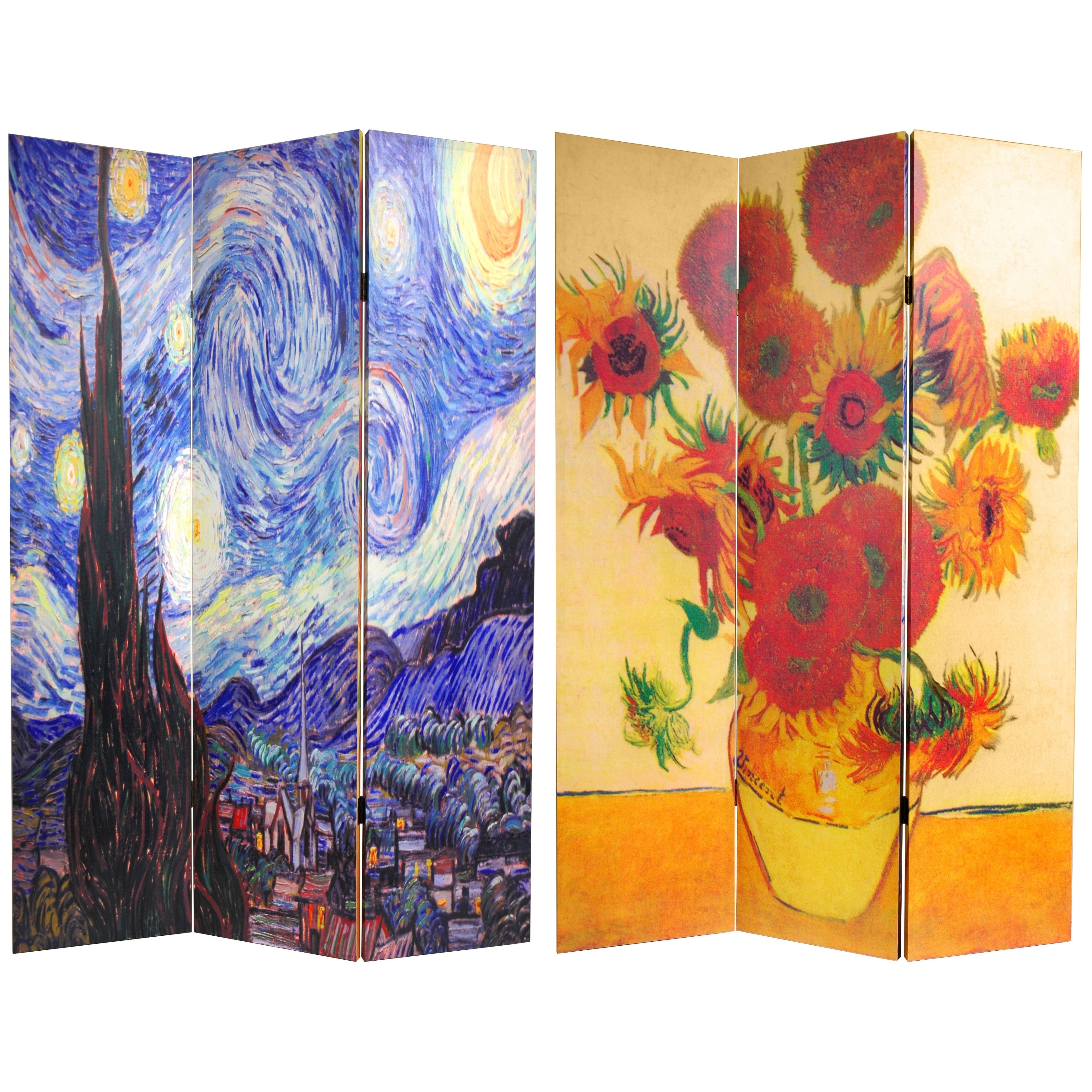 Handmade Canvas Double Sided Van Gogh Paintings Room Divider China