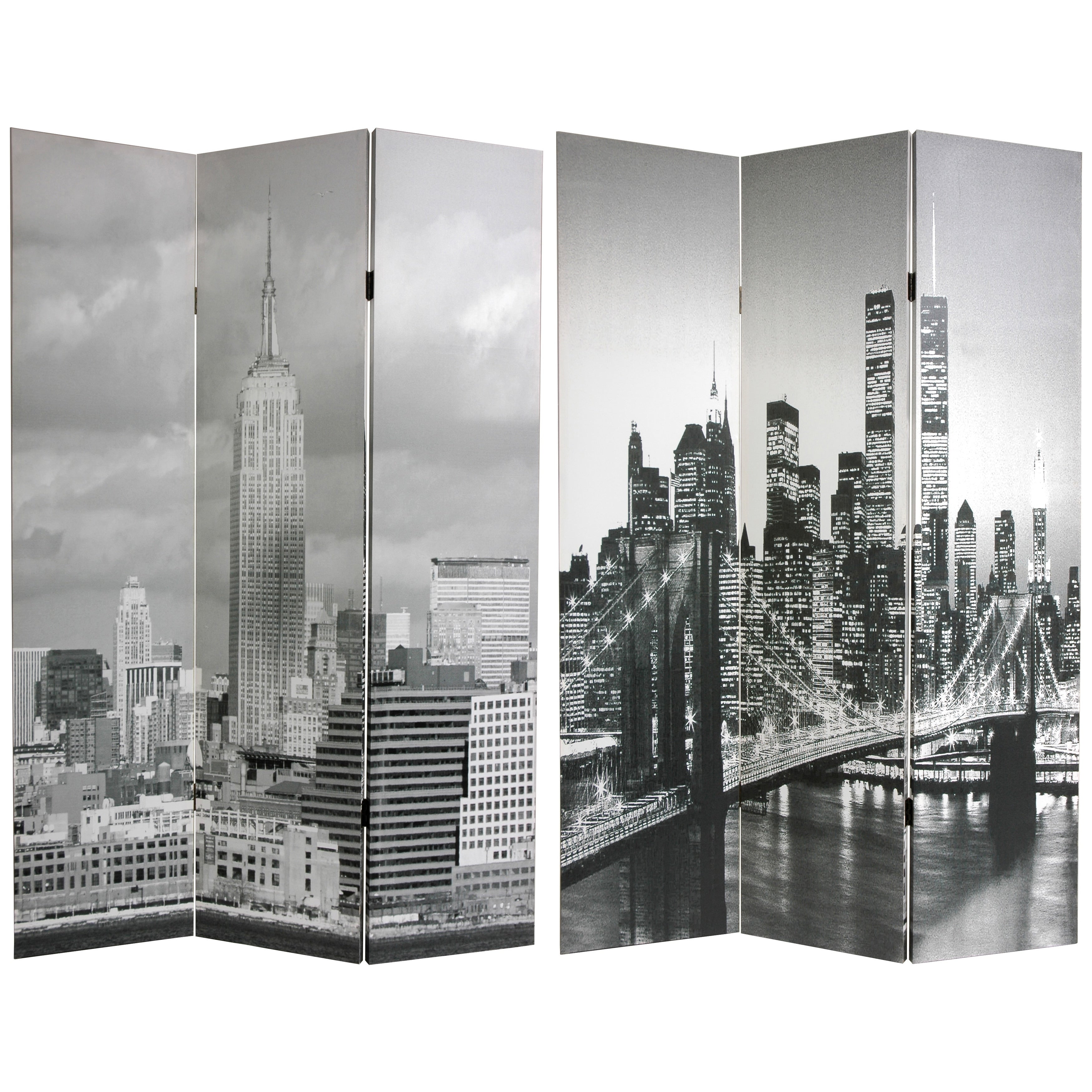 Handmade Canvas New York City Double Sided Room Divider China