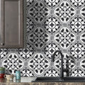 Casa In White And Black Handmade 8X8 In Moroccan Tile Pack Of 12