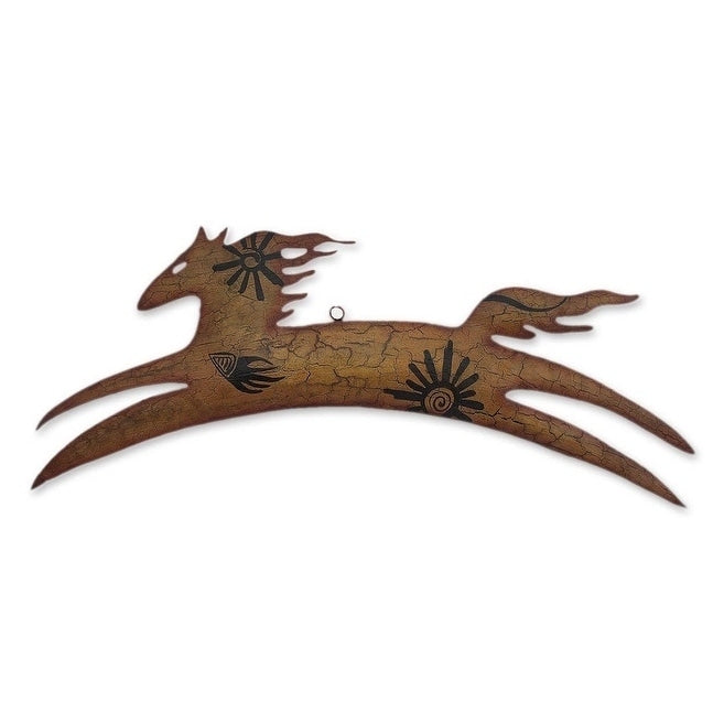 Handmade Cave Art Pony Iron Wall Adornment Mexico