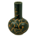 Handmade Celadon Ceramic Forest Blooms Vase Thailand