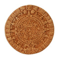 Handmade Ceramic Aztec Calendar In Tan Plaque Mexico