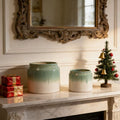 Handmade Ceramic Planter Set Of 2 8.5 6 Diameter