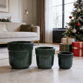 Handmade Ceramic Planter Set Of 3 15 14 9 Inch Diameter