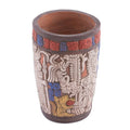 Handmade Ceramic Vase Maya King Of Tikal Mexico