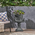 Handmade Chalice Planter Botanical Details Drainage Hole And Stopper