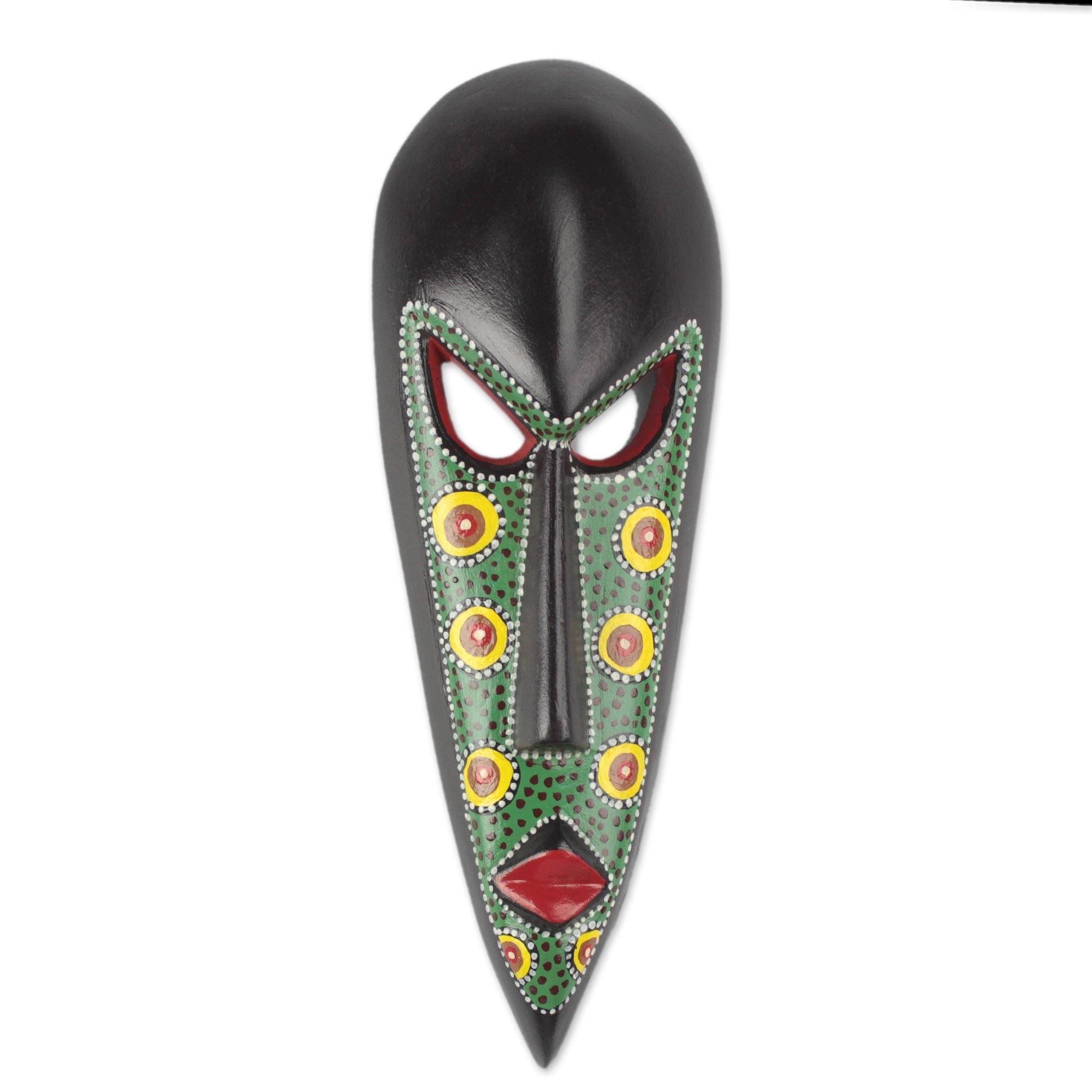 Handmade Color Of Pride African Wood Mask Ghana