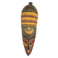 Handmade Colorful Villager African Wood Mask Ghana