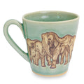 Handmade Cozy Family Celadon Ceramic Mug Thailand