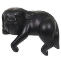 Handmade Curious Shih Tzu In Black Wood Sculpture Indonesia 25 X 19 X 15