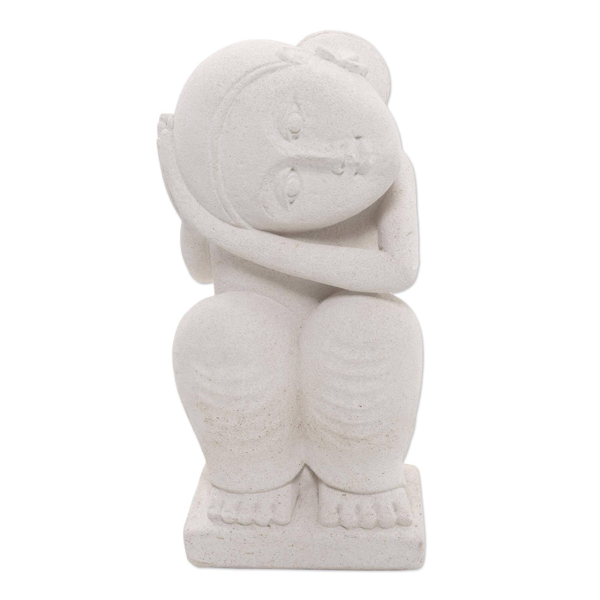 Handmade Daydreamer Sandstone Sculpture Indonesia