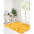 Handmade Dip Dyed Gold Wool Area Rug 5 X 8