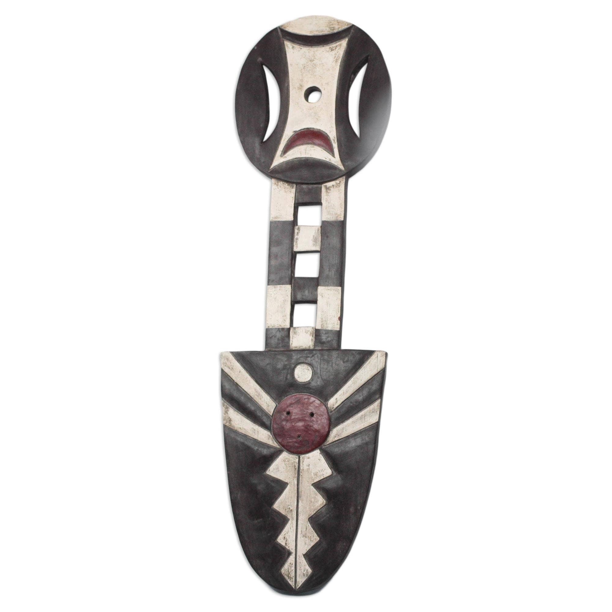 Handmade Dynamic Power African Wood Mask Ghana