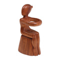 Handmade Embrace Wood Wine Bottle Holder Indonesia 37 X 22 X 17
