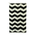 Handmade Entrancing Zigzags Wool Dhurrie Rug India Big